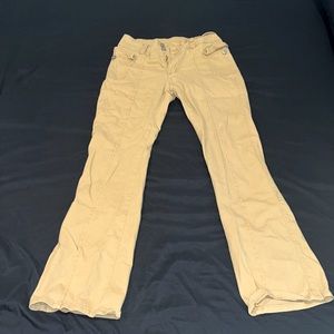 Flared Y2K Beige Pants